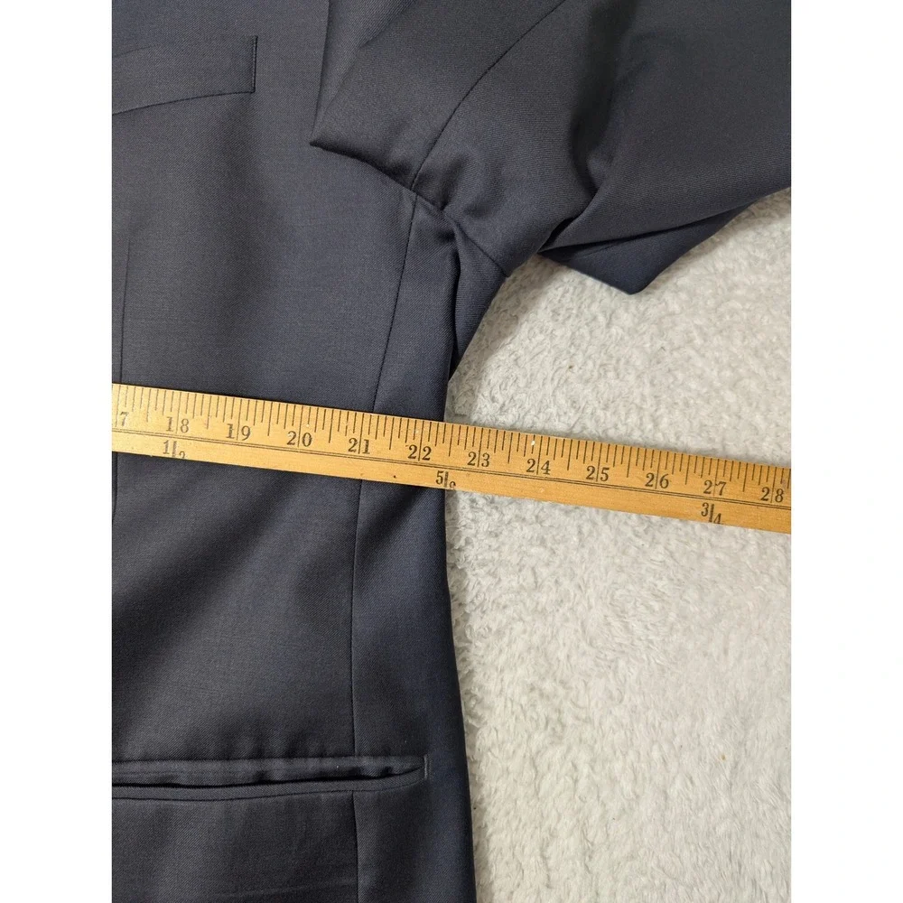 Lauren Ralph Lauren‎ Blazer Mens 46L Navy Blue 100% Wool Gold Button Coat